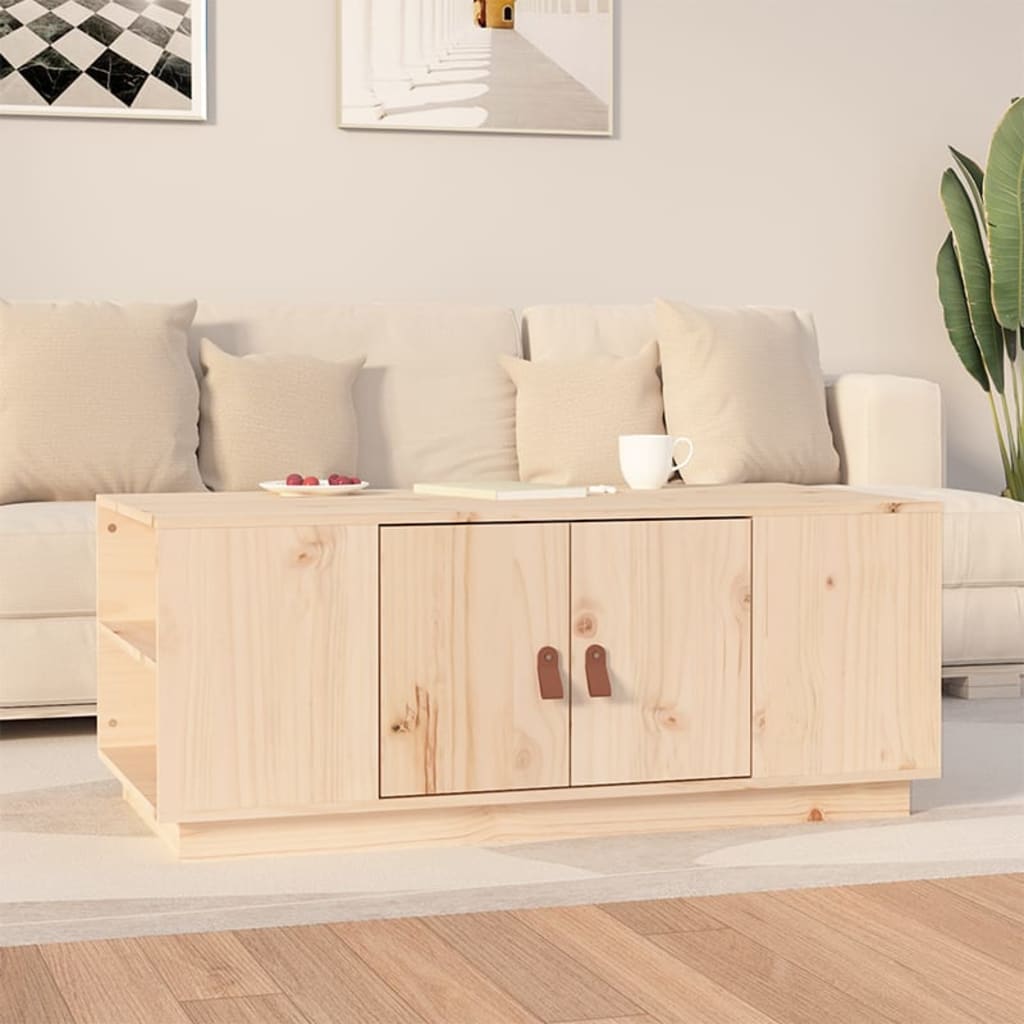 Stolik kawowy, 100x50x41 cm, lite drewno sosnowe vidaXL