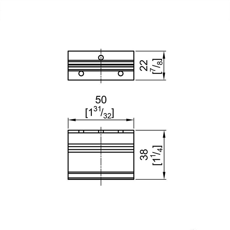 Lot de 3 équerres de fixation bandeau bois pour SLID'UP 160 - 170 - 190 - porte jusqu'à 45 mm - 4