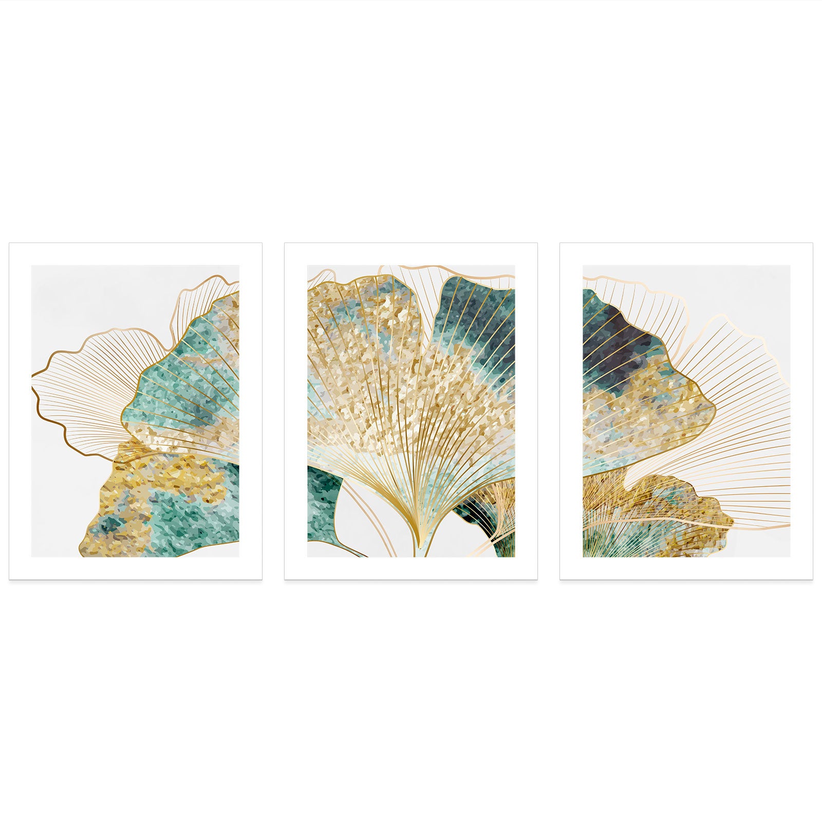 Lot de 3 Affiches / Posters Triptyque - Fleurs 3617681303282 - Bordure blanche - 3 Affiches - 21x29,7 cm (Cadres non fournis) - 3