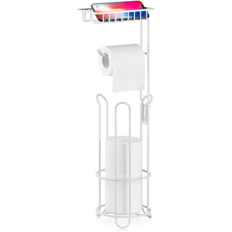 Support De Papier Toilette Sur Pied NearMoon - Design Chromé Or, 4 Rouleaux, Facile à Déplacer Et à Installer
