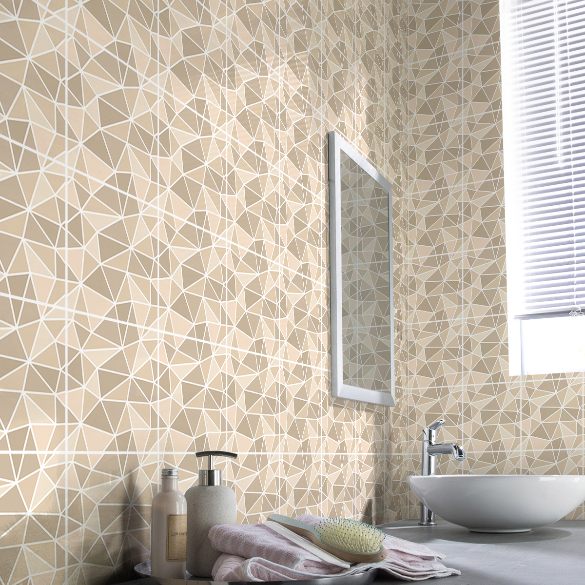 60 vinilos baldosas de cemento terrazzo flora - adhesivo de pared - revestimiento sticker mural decorativo - 60stickers15x15cm