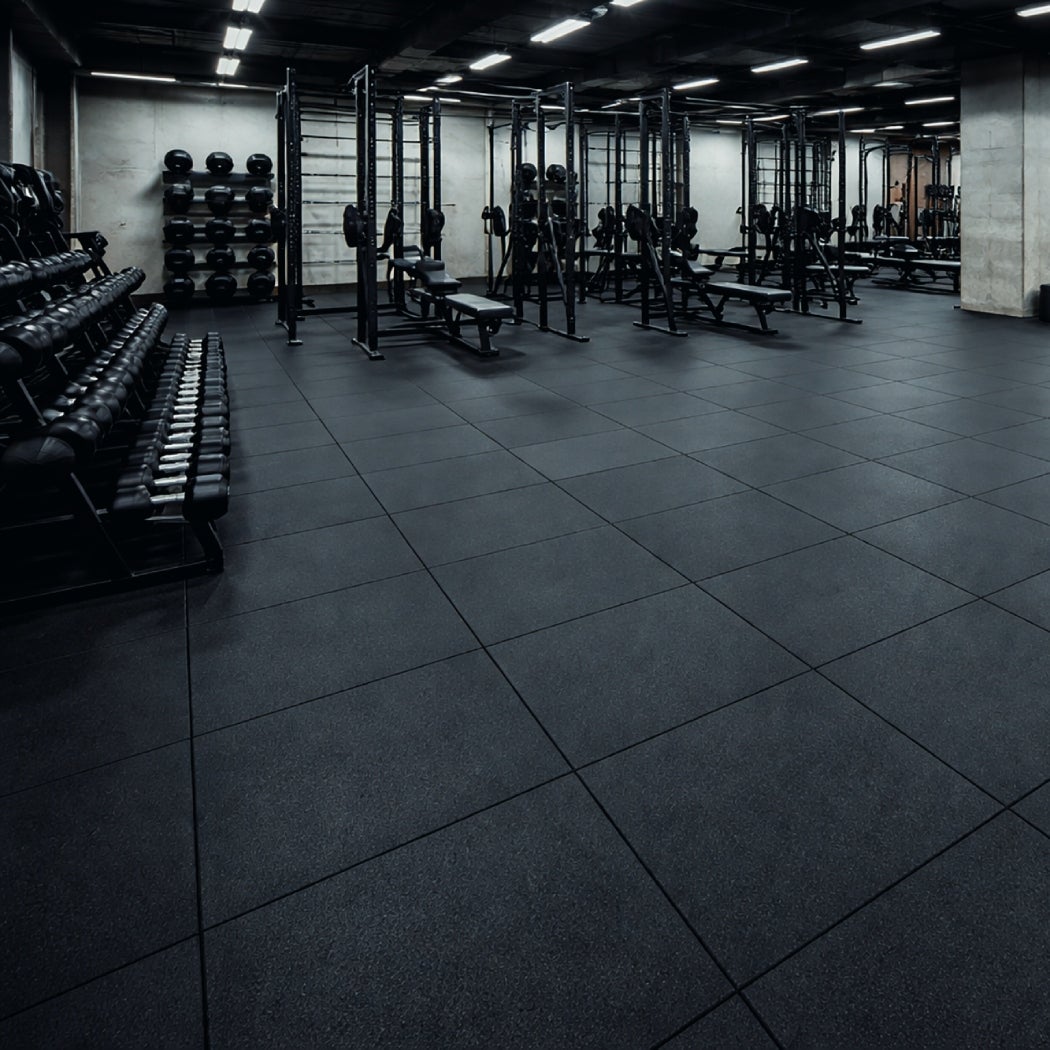 Loseta caucho antigolpes 500x500x40 mm negra para gimnasio y áreas de juego | Lestare - 8