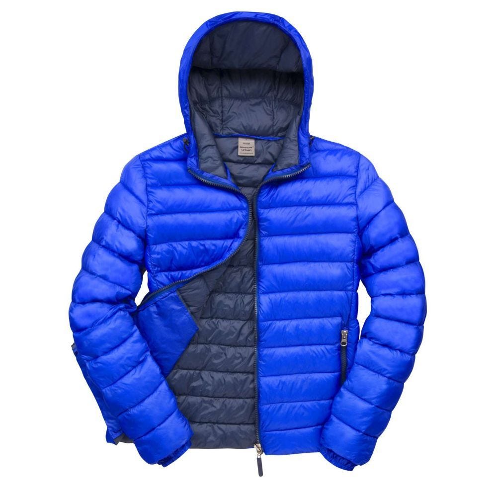 Blouson homme doudoune à capuche Result Bleu Royal XL Leroy Merlin