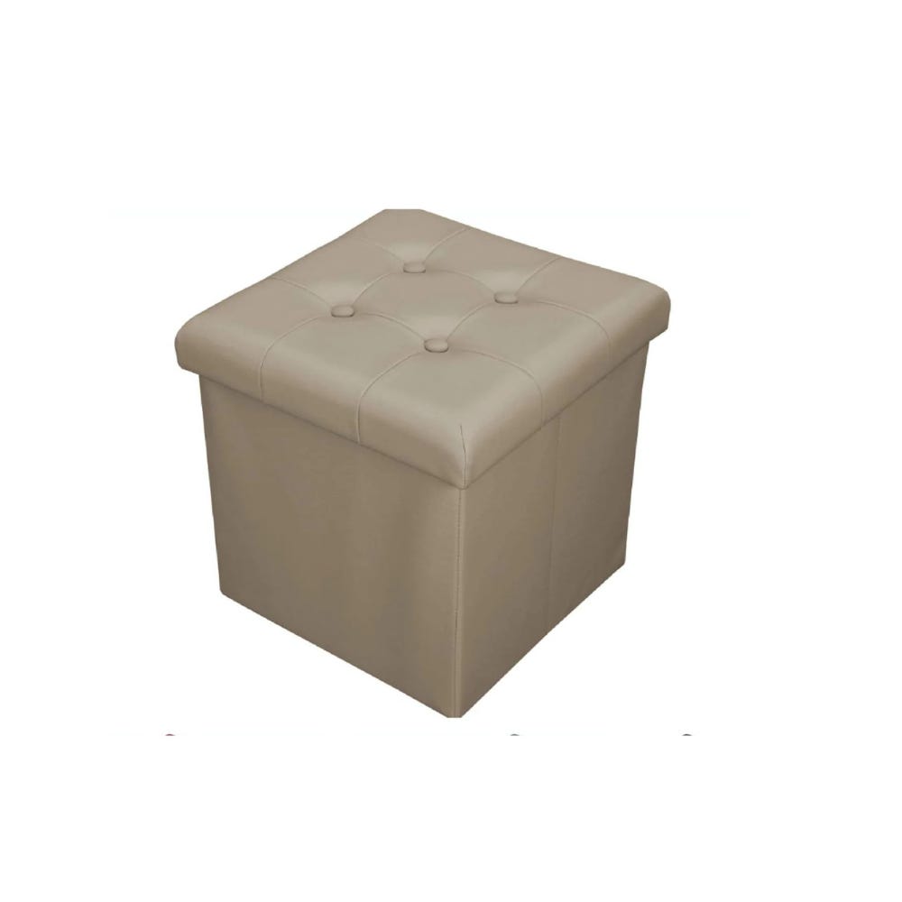 Puf Con Almacenaje De Terciopelo Beige 37 X 37 Cm Tachuelas Loretto Puf Con Almacenaje De Terciopelo Beige 37 X 37 Cm Tachuelas Loretto