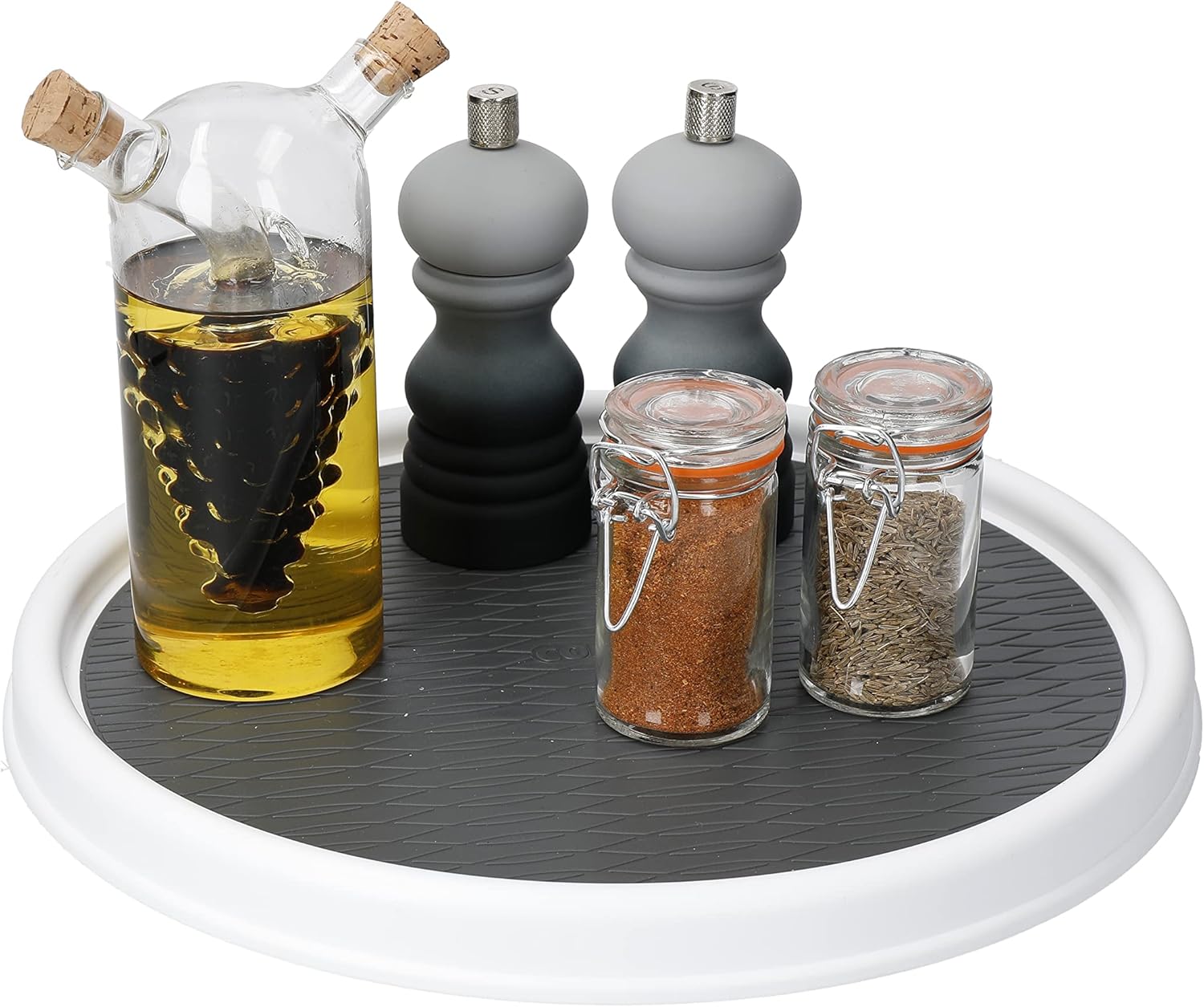 Obrotowy stojak do przechowywania żywności i organizacji szafek kuchennych, 30 cm