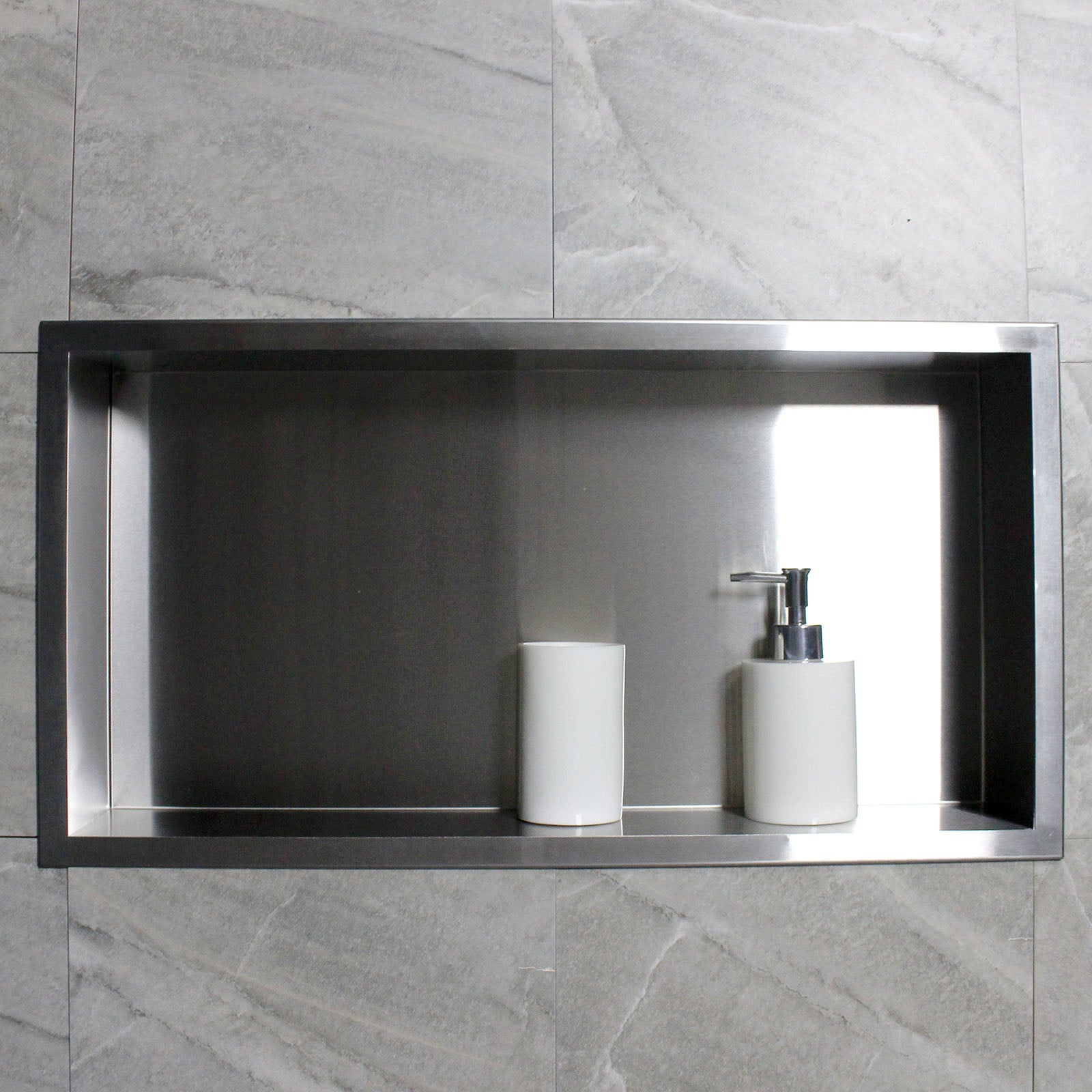 Niche de douche en acier inoxydable avec tablette - 12" X 12" X 4" PRO2412T FUSION - Céramiques