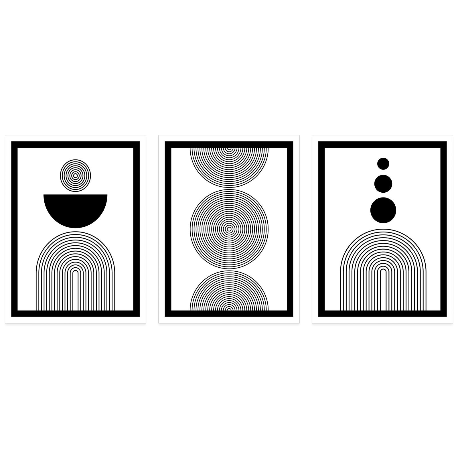 Lot de 3 Affiches / Posters Triptyque - Boho 3617689989921 - Photo pleine page - 3 Affiches - 70x100 cm (Cadres non fournis) - 4