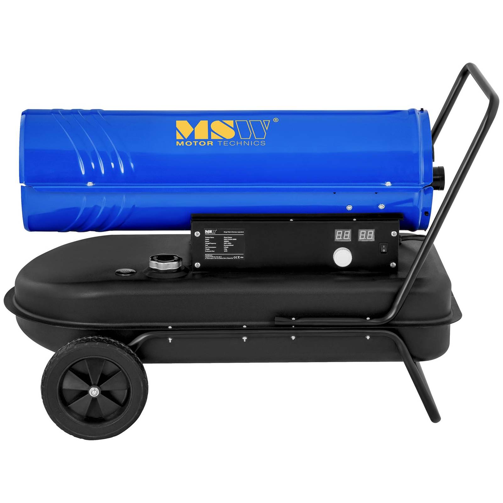 Chauffage diesel - MSW - Puissance de chauffe : 20 kW - Volume du réservoir : 19 l - Chariot - 2