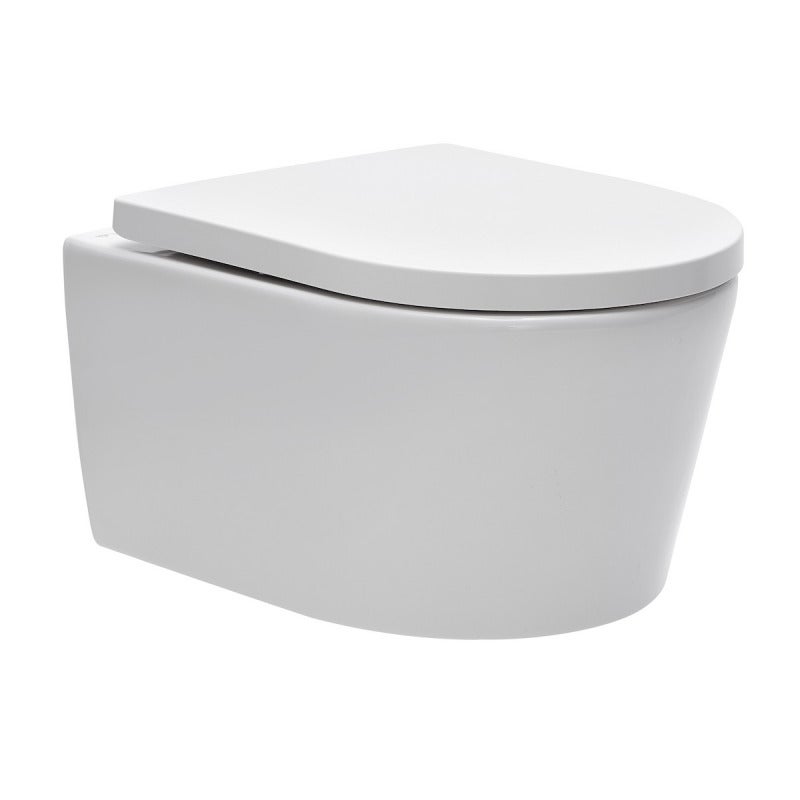 Pack WC Bati Geberit UP100 + WC sans bride Swiss Aqua Technologies + Abattant softclose + Plaque Noir brillant - 5