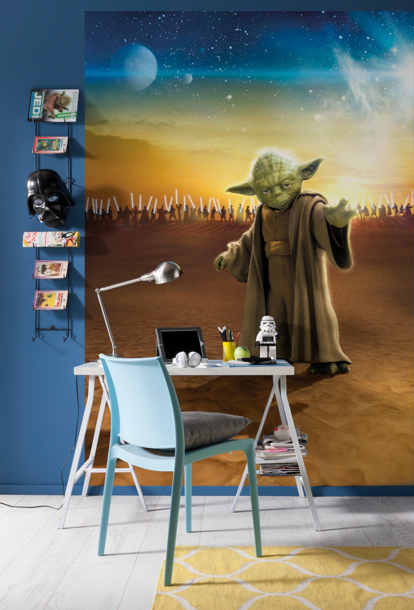 Papel pintado no tejido panorámico de komar - star wars star wars master yoda - talla: 200 x 250 cm