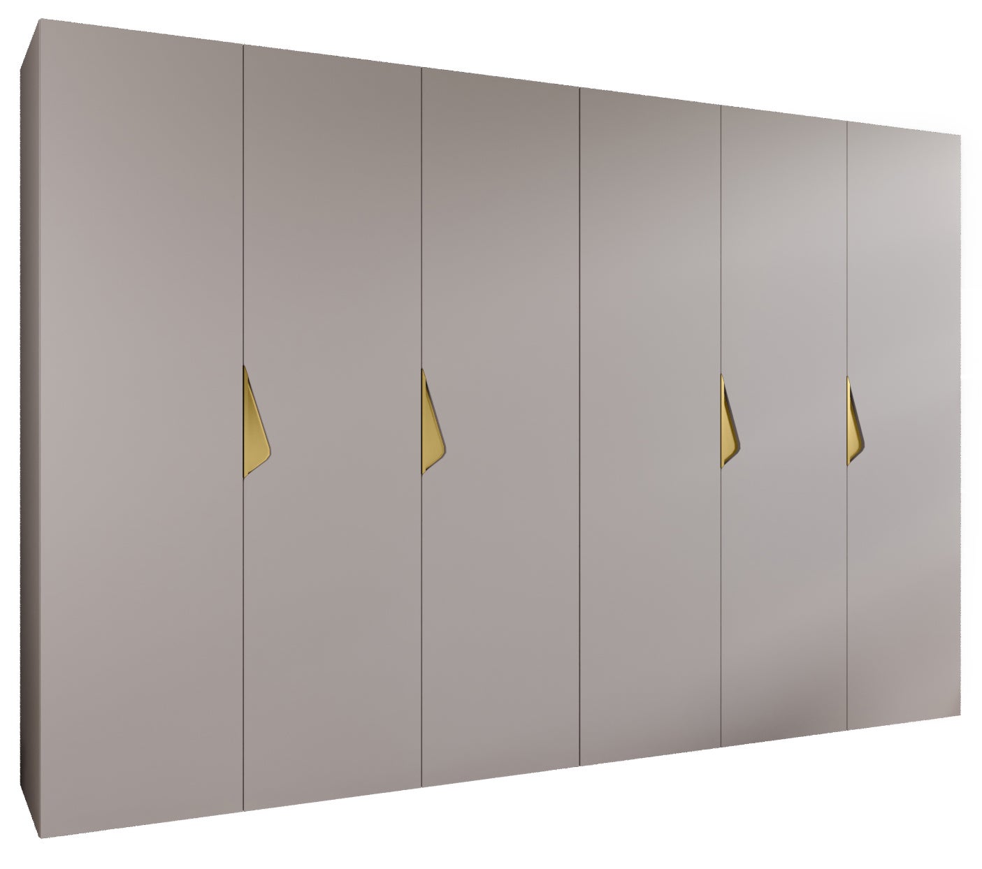 Szafa uchylna otwierana Sandi 1 300 (150x2) x 52 x 202 cm kaszmir + u. złoty
