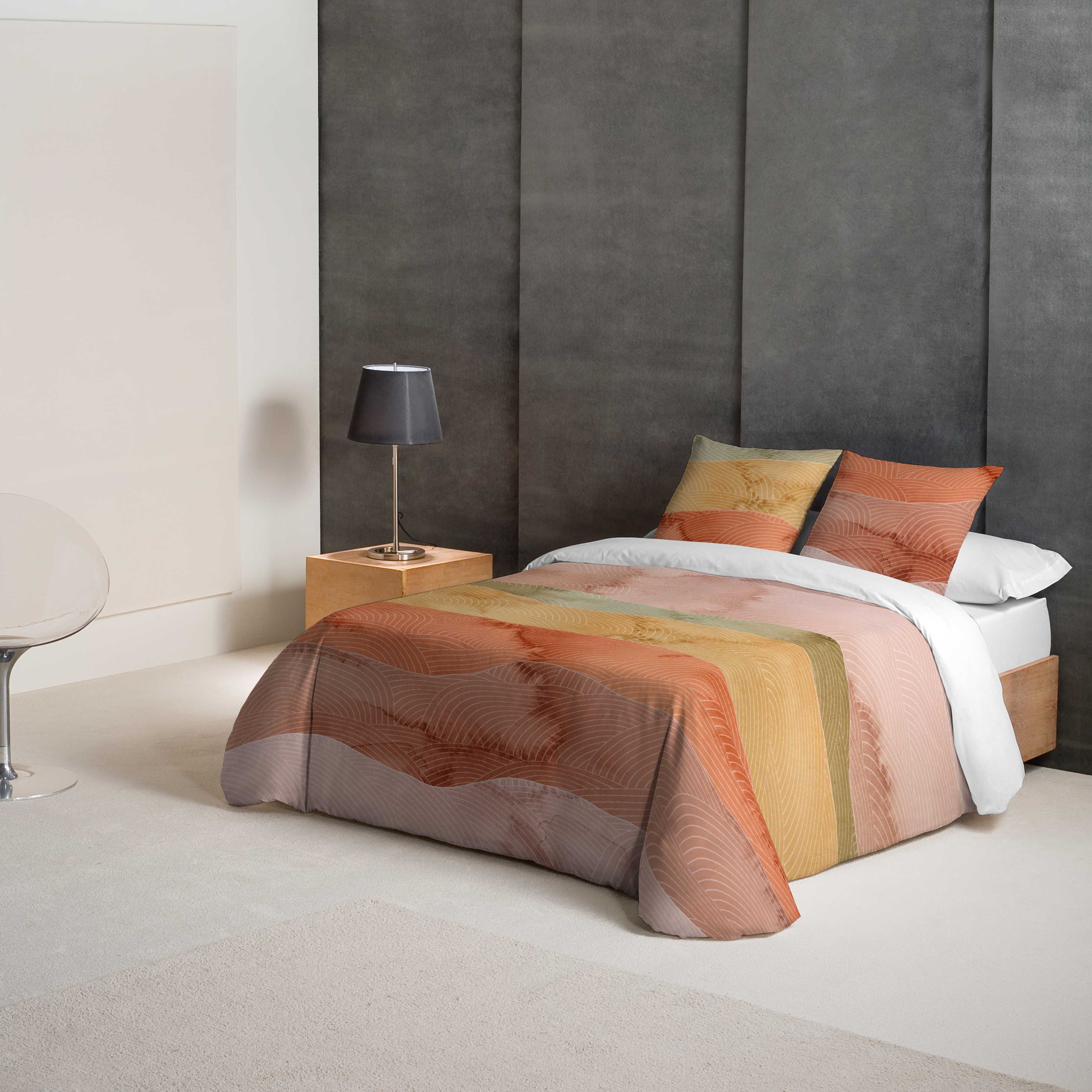 Sandal - funda nórdica estampada cama 135 - algodón extrasuave - incluye 1 o 2 fundas de almohada - ocean terra