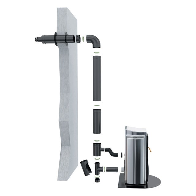 TEN - Kit façade Bioten 80/125 départ arrière pour poêles à pellet