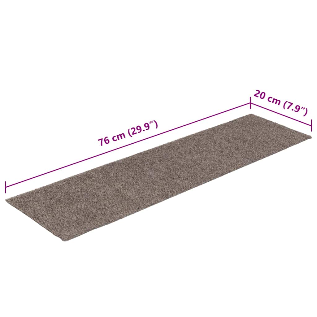 Tapis d'escalier auto-adhésifs 30 pcs | Paillasson d'escalier | Tapis de marche crème 76x20 cm CFW985528 - 8