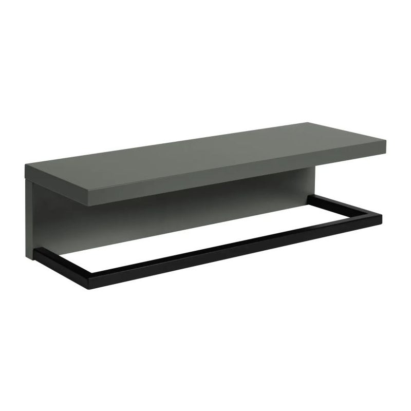 Półka łazienkowa z relingiem LOV 40 cm szaro-zielony półmat