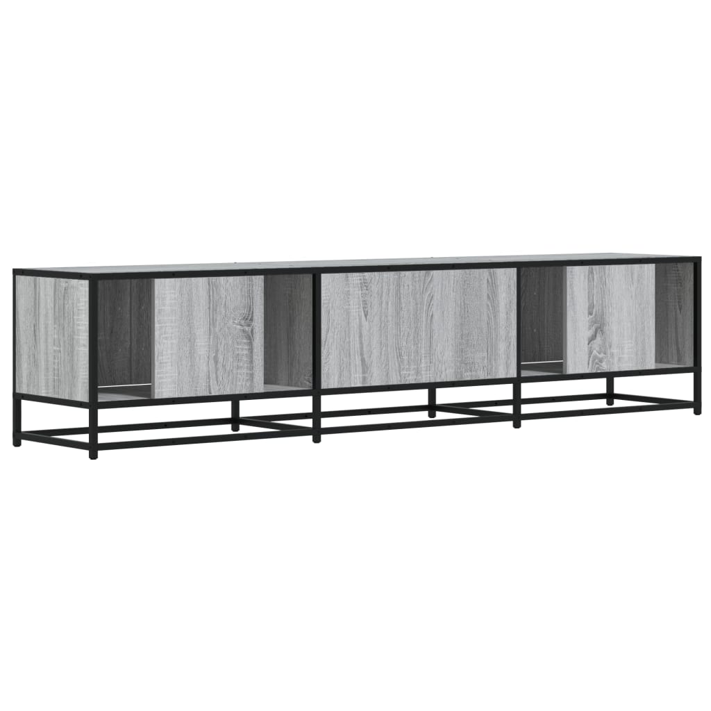 vidaXL Meuble TV sonoma gris 180x35x41 cm bois d'ingénierie - 6