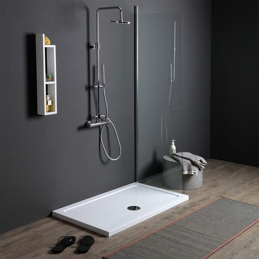 Receveur de douche 70x90 acrylique et abs blanc | Alba - 6