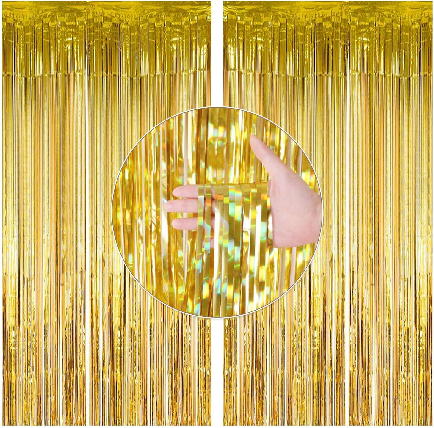 2 Pièces Rose Rideau étallique De Frange Brillant Rideau à Franges