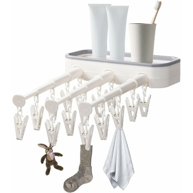 SONGMICS Stendibiancheria Verticale a Torre, Stendino Pieghevole e Salvaspazio, Struttura in Acciaio, 46 x 70,5 x 155 cm, Stenditura di 20 m, Uso Interno ed Esterno, Grigio LLR720G01