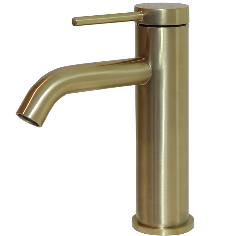 Lollipop bateria umywalkowa niskie szczotkowane złoto