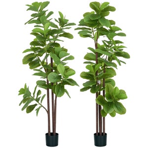 Albero Di Fico Artificiale Da 1,8 Metri Con Vaso - Pianta Finta Realistica Per Casa, Ufficio E Portico - Zero Manutenzione - 6