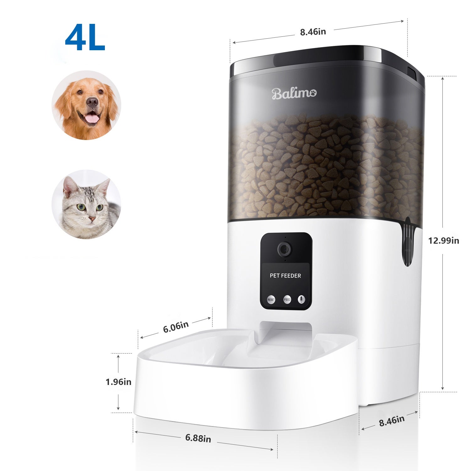 3L Distributeur Automatique de Nourriture pour Chats et Chiens ，WiFi 2.4G ,Distributeur Croquettes Automatique - 7