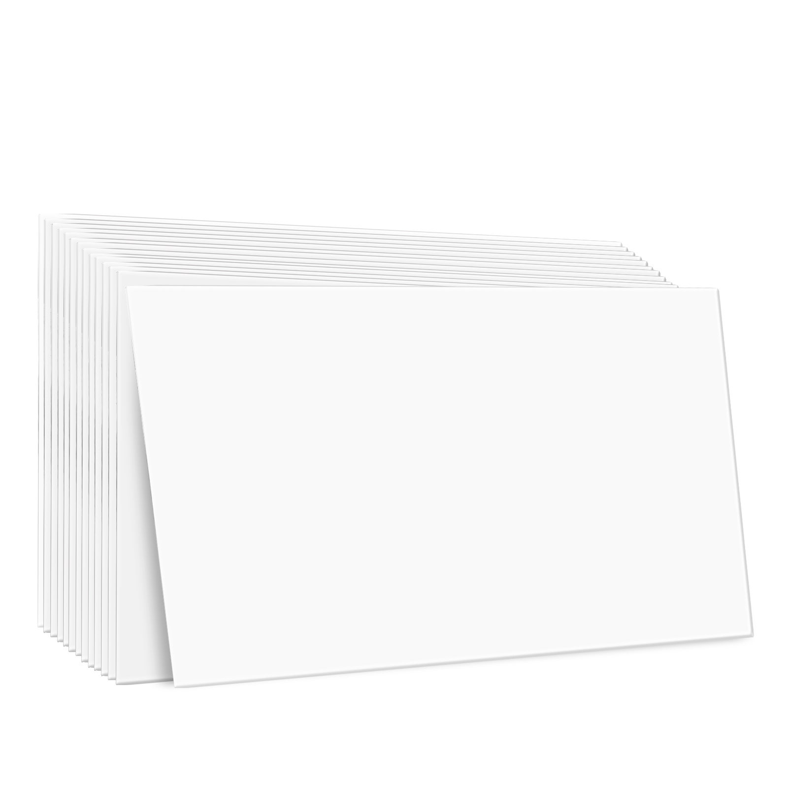 Tuiles de Plafond PVC 24 x 48 po, Lot de 10, SucceBuy Dalles Suspendues Ignifuges, Flexibles, Pose Rapide, Finition Lisse Blanche - 2
