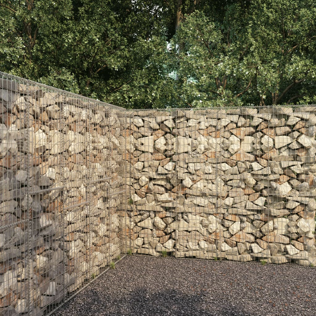 Muro de gaviones con cubierta acero galvanizado 300x50x200 cm vidaXL - 8
