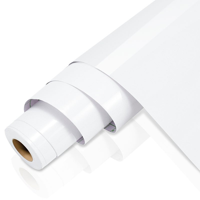 Film PVC Autocollant, Revêtement Décoratif Imperméable Pour Cuisine, Film Adhésif Décoratif biały 500×61 cm