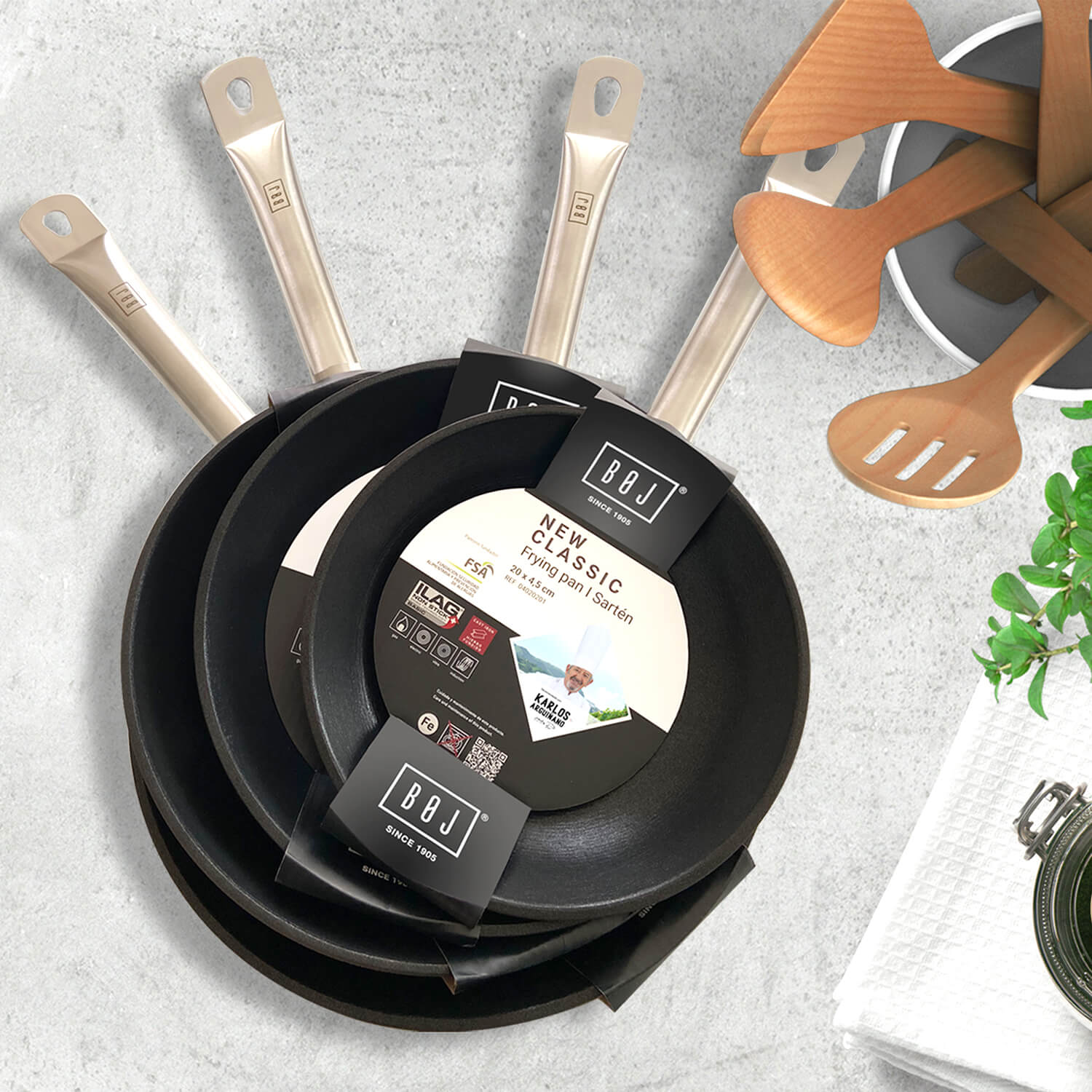 BOJ sartén NEW CLASSIC - Hierro fundido (28 cms) - 5