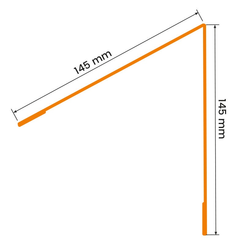 Faîtière Simple à Rabat universelle | 2100 mm Longueur Gris Anthracite | RAL 7016 - 4