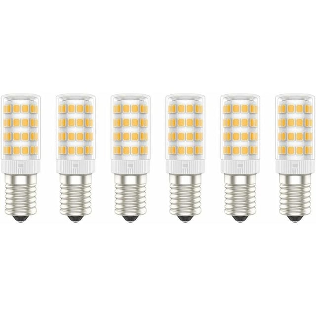 Ampoules LED E14, Blanc Chaud (3000K), Sans Scintillement, Non Dimmable, 300 Lumens, IRC80, Pack de 6 - (Blanc Chaud, 5W) [Classe énergétique A+]