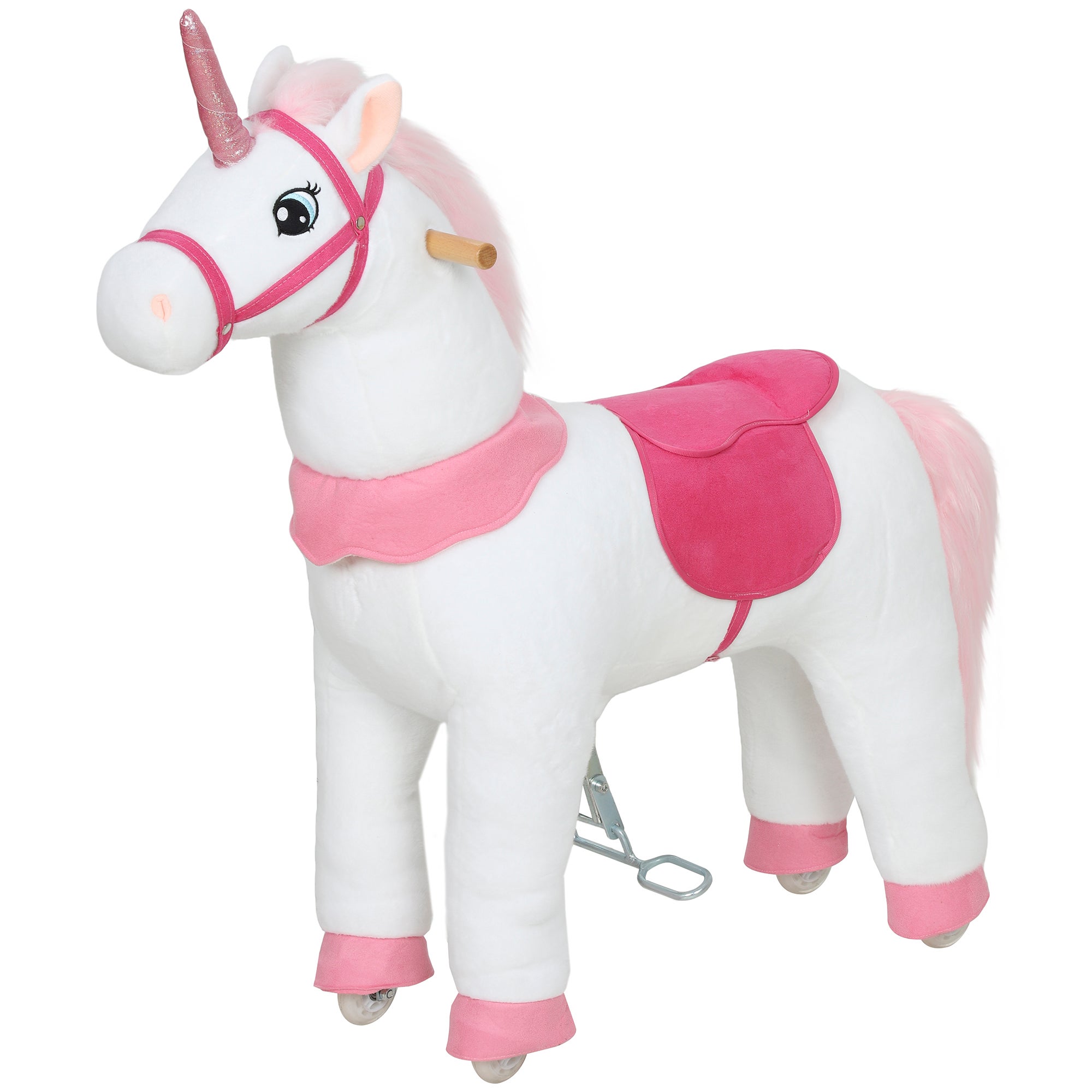 Cheval de saut, tissu, blanc, 3 à 5 ans, design licorne, housse, cadre ...