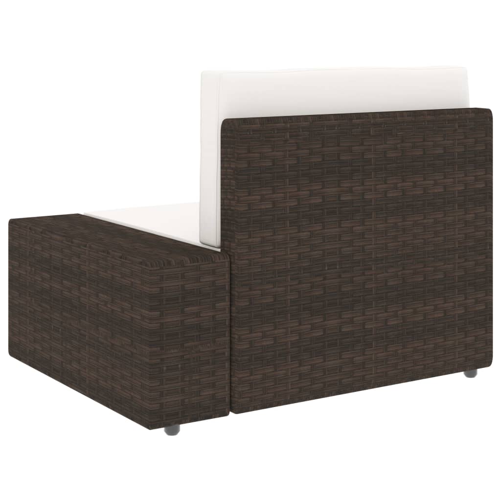 Maison Exclusive - Set Divani da Giardino 7 pz in Polyrattan Marrone - 7