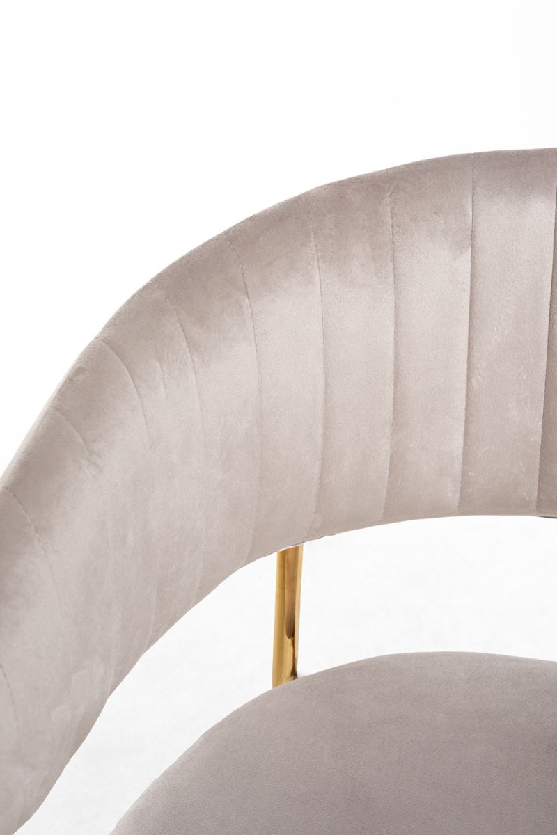 Cadeira Moniel Golden Veludo - Cinza - 8