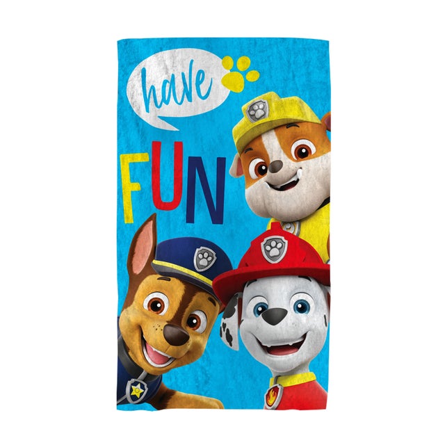 Serviette de bain et de plage imprimée 100% coton, PAT PATROUILLE SURF