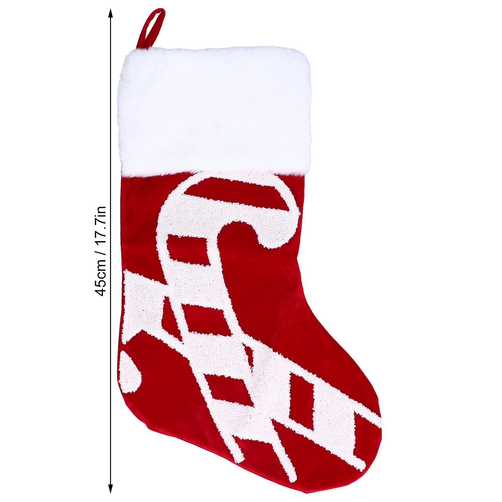 Meias de Natal de 18 polegadas, decorações de meias de Natal Papai Noel - 4