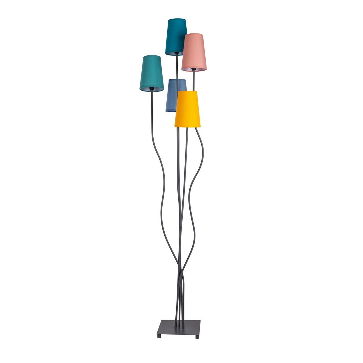 Naeve COLORA Lampadaire multi-bras multicolore 5xE14 | Leroy Merlin