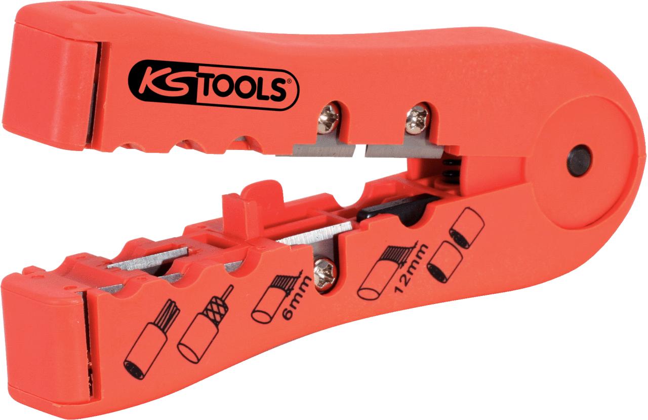 KS TOOLS 115.1241 Pince à dénuder pour câbles informatiques, 112 mm - 4