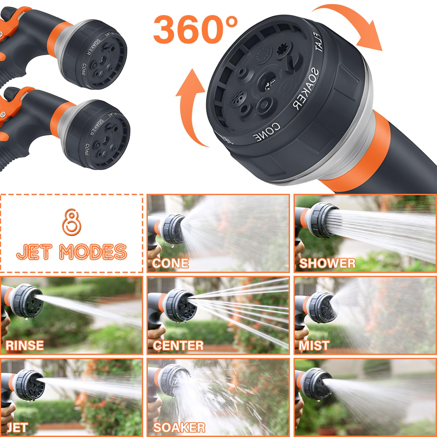BLACK+DECKER Irrigatore per Prato Irrigazione Regolabile Giardino 3