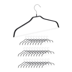 Relaxdays Pack De 60 Perchas Ropa Para Pantalones Antideslizantes Metal Y Pvc 35 Cm Negro 84643059