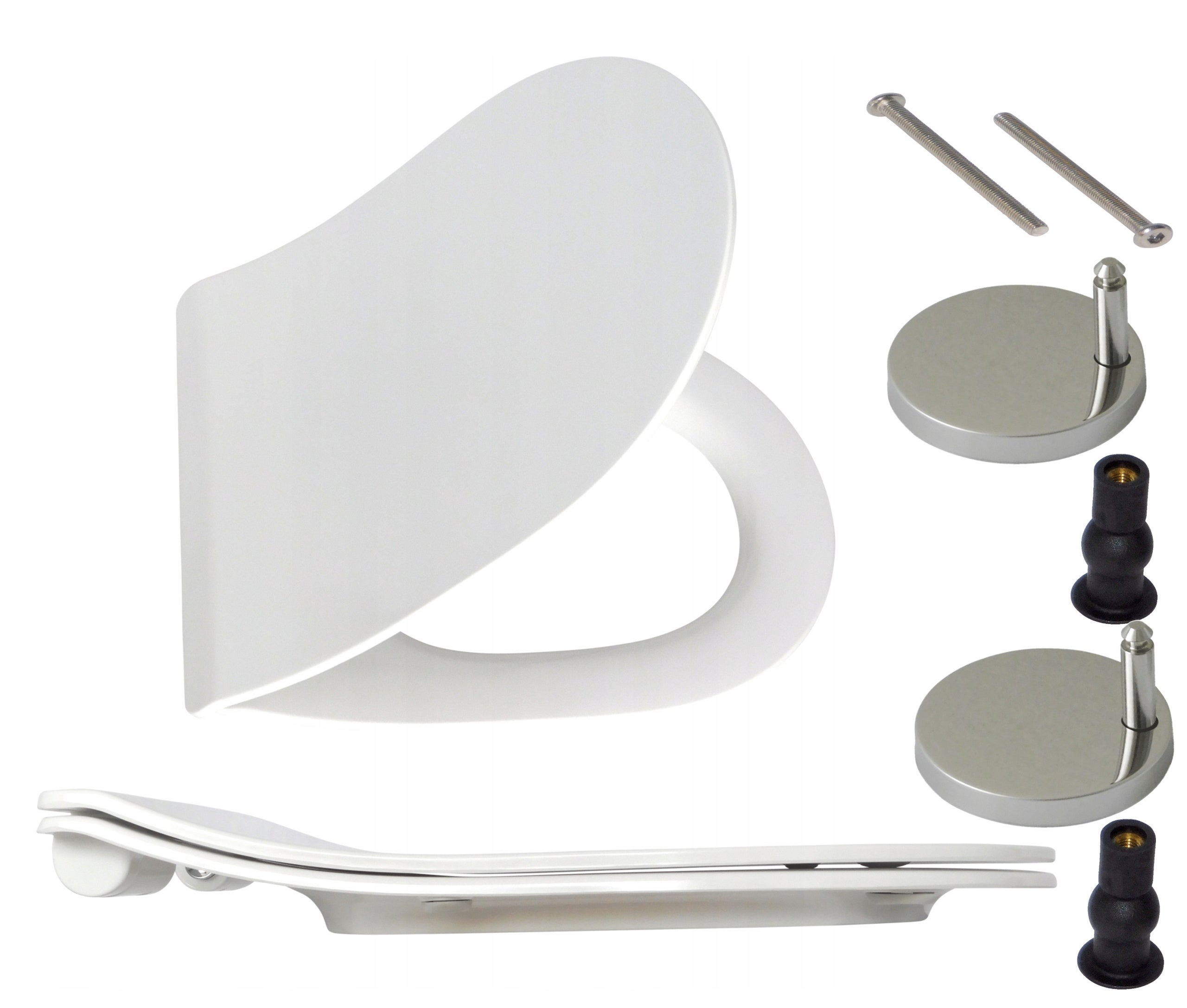 Deska sedesowa Estiva N Slim wolnoopadająca duroplastowa biała