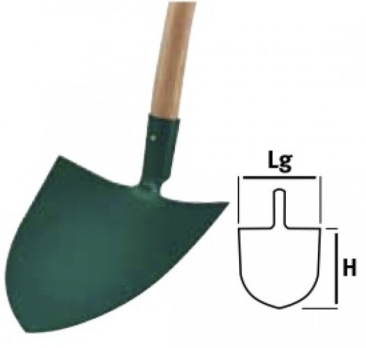 Pelle Savoie Forgée Sans Manche – 29 Cm Large, Acier Carbone, Agriculture & Usage Polyvalent
