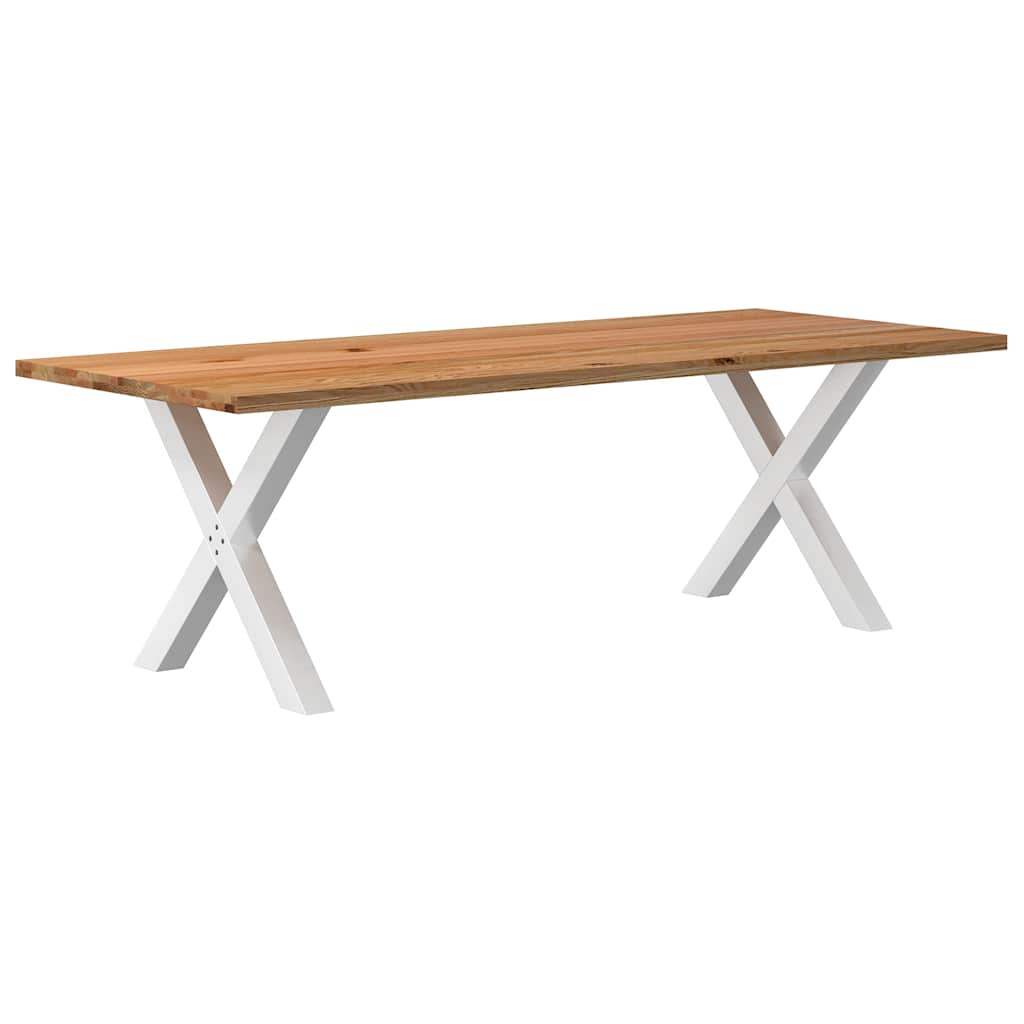 Mesa De Comedor Rectangular De Madera Maciza De Roble Marr N Claro