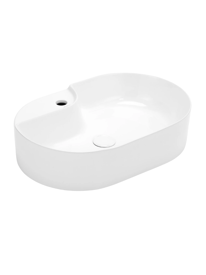 Umywalka nablatowa Uptrend GLORIA biały połysk. z otworem na baterię 1 szt.