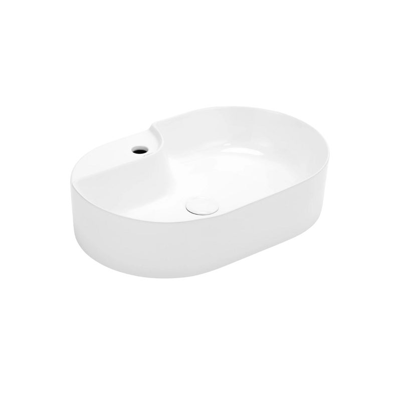 Umywalka nablatowa Uptrend GLORIA biały połysk. z otworem na baterię 1 szt.