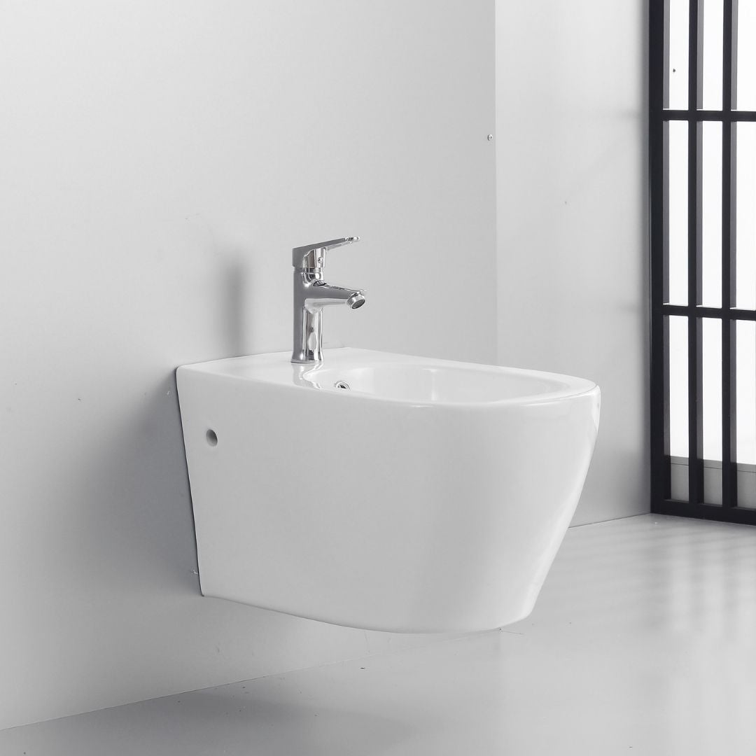 Ogomondo coppia sanitari fun sospesi vaso bidet sedile frizionato fissaggi - 5