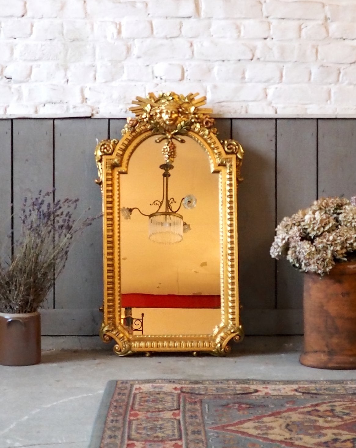 Grand miroir doré Georges N°941 - Bon état | Leroy Merlin