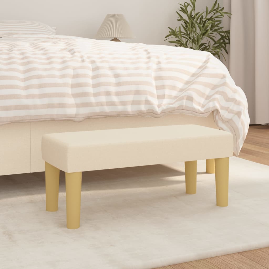 VidaXL Banco de tela color crema 70x30x30 cm | Leroy Merlin