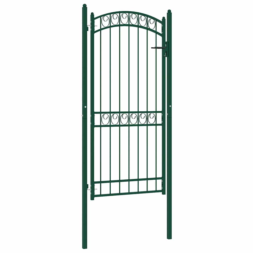 Vidaxl Puerta De Jardín Con Arco Superior Acero 100X136 Cm Verde , Leroy Merlin